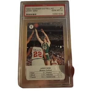 1988 Fournier Estrellas Larry Bird PSA 10 Gem Mint